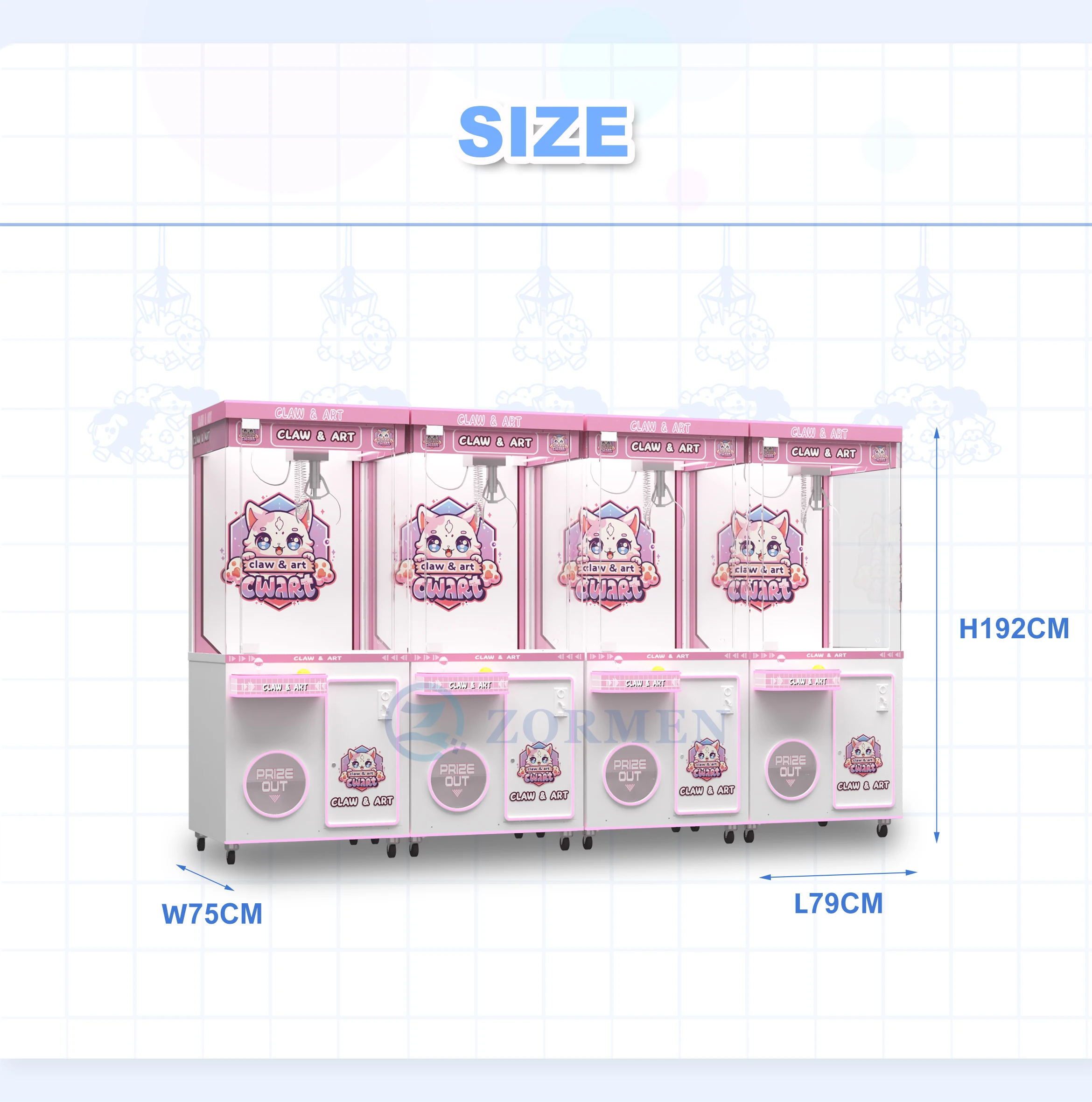 Indoor Coin Operated Mini Claw Machines for Sale Table Top Claw Machine Claw Crane Machine