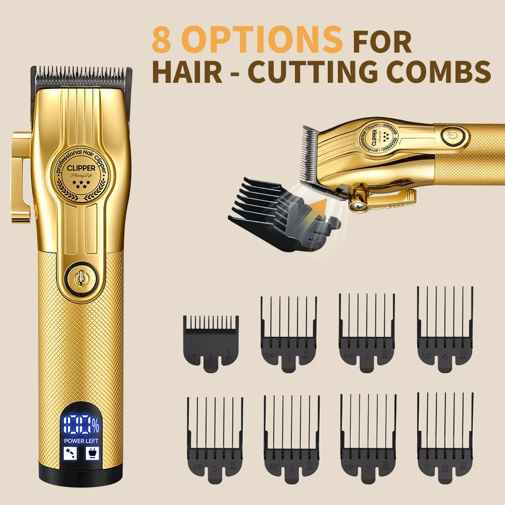 LED Display Rechargeable Electric Hair for Clipper New Model Stainless Steel for Home Hotel Use English Operating Instructions details