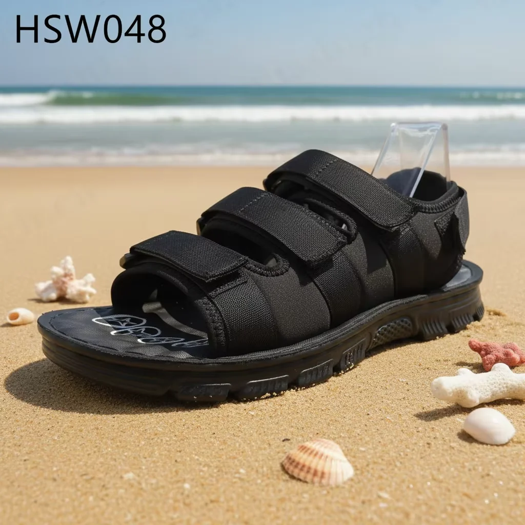 LXG,African Market Popular Anti-abrasion PU Sole Large Size Sandals Summer Open Toe Massage Seaside Male Beach Shoes HSW048