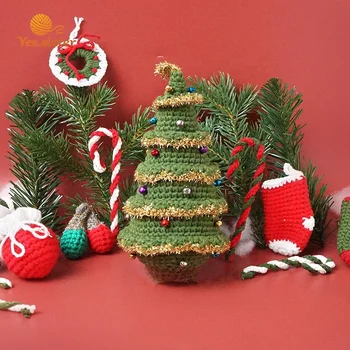 Crochet Custom Innovative Decoration Luxury Vintage Ornament Tree Christmas Table Decoration