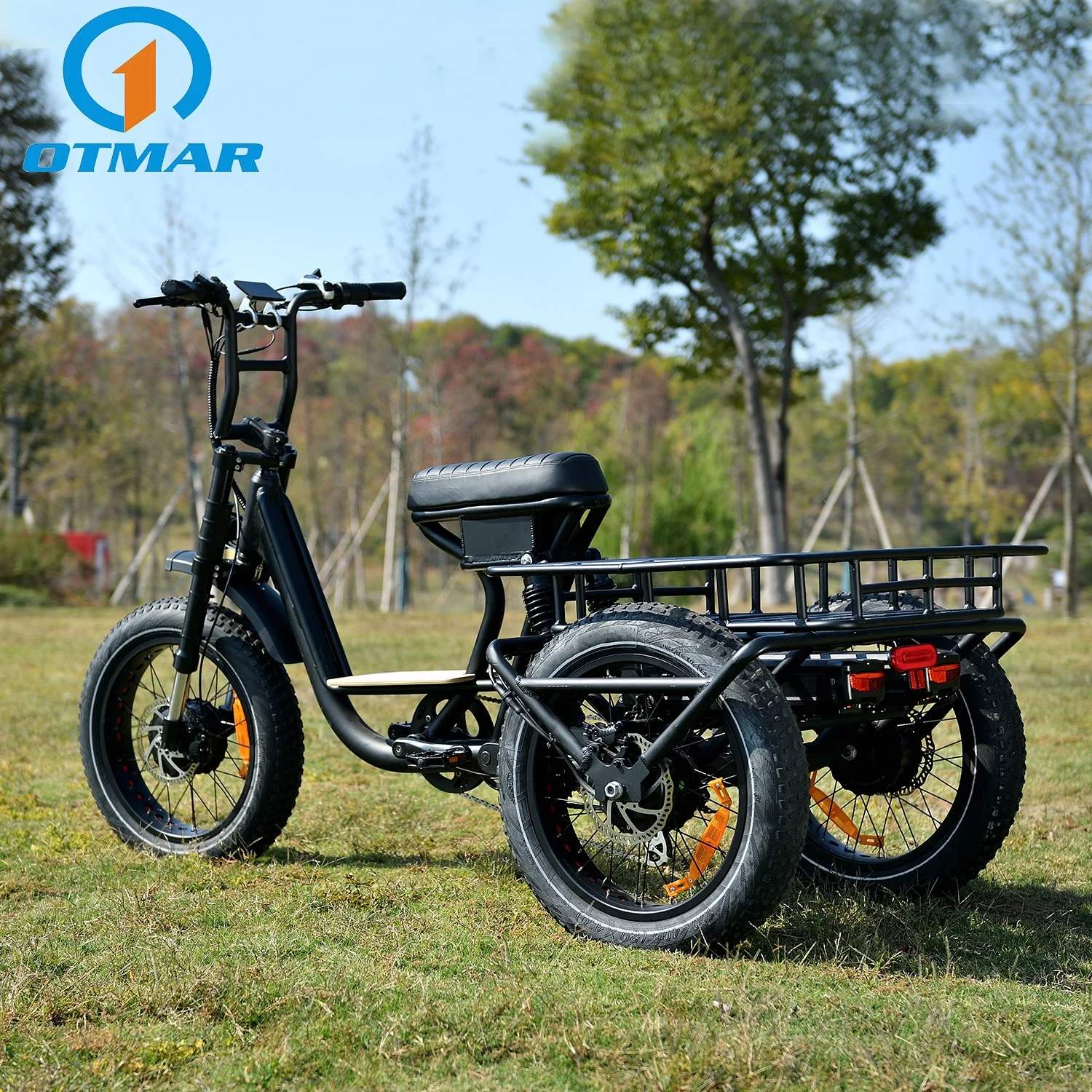 All Drive 3 Wheel Cargo Electric Tricycle High Power 2 Battery Full Suspension Adult E Trike