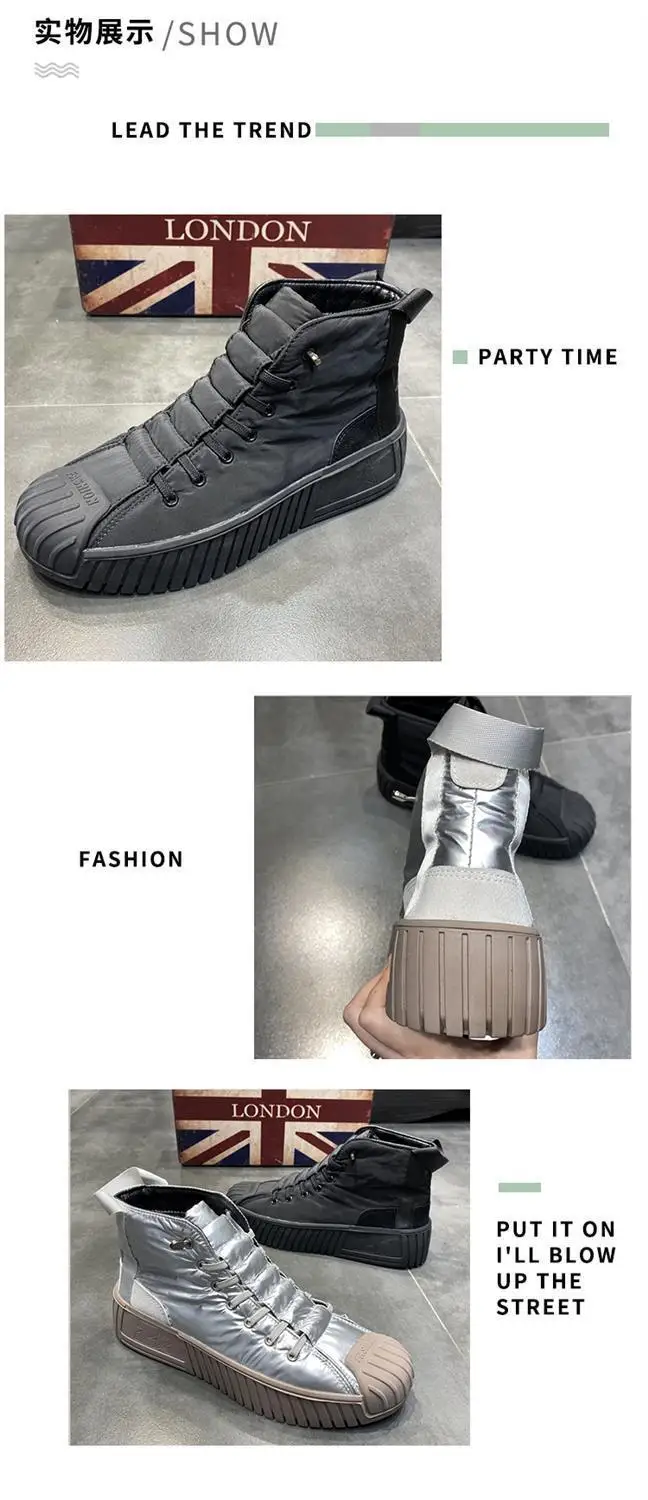 Spring. autumn and winter new Martin boots.high-top. thick-soled.Korean-style fashion trend.all-match casual couple shoes