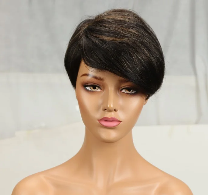 Short Pixie Wigs with Glueless Lace Closure - Human Hair display picture 3