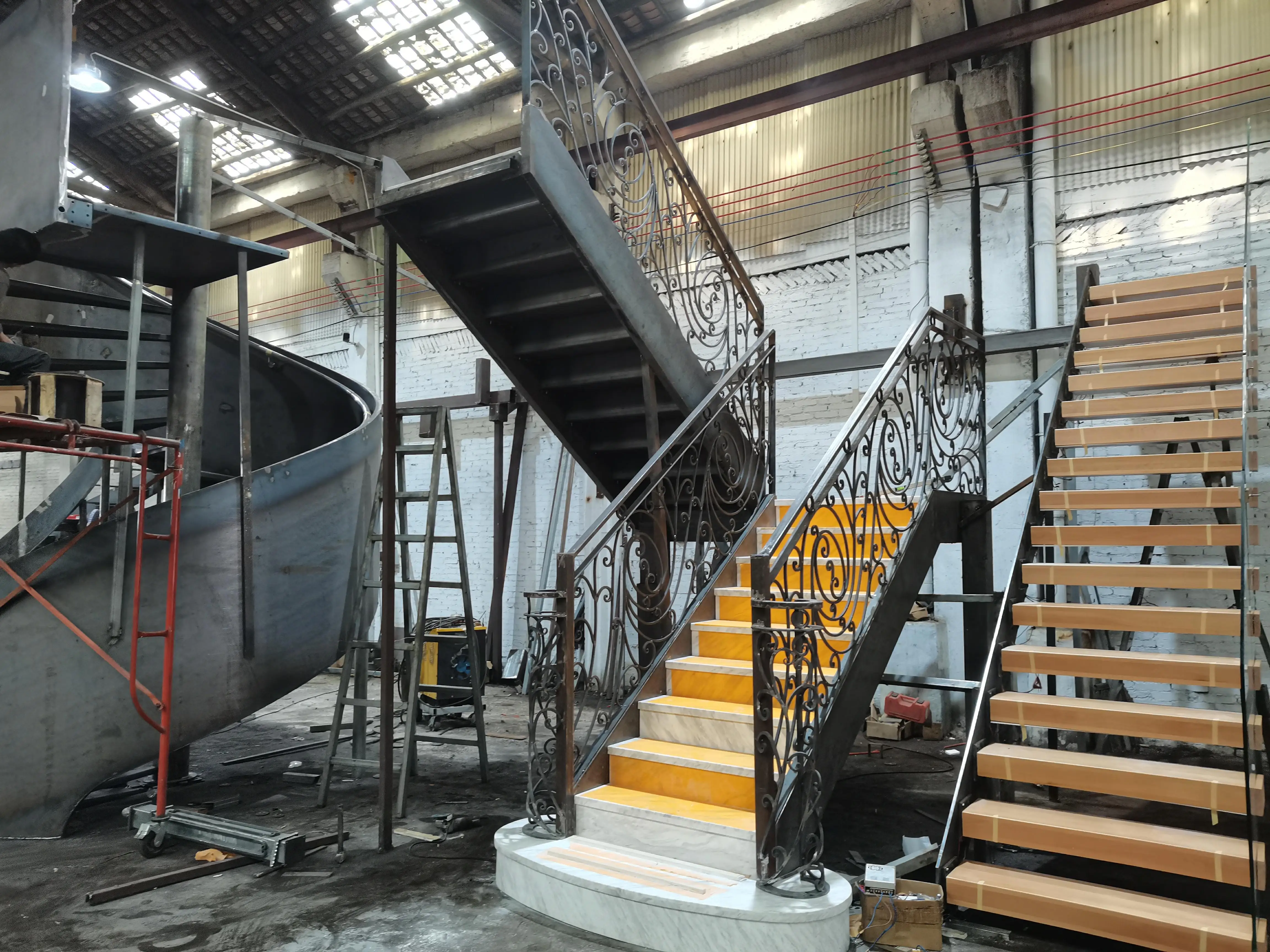 DB  Factory Price Wooden Staircase Floating Straight Stairs Customized Interior Stairs designs details