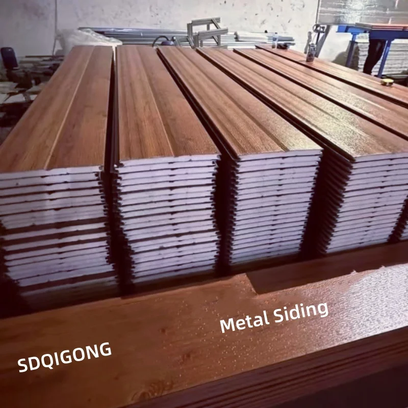 Cheap Exterior/ Interior Wall Cladding Panel 20MM Polyurethane Sandwich Metal Siding for Steel Structure House