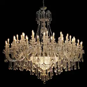 Modern Minimalist European Crystal Chandelier for Hotel Club Hall Middle Glass for Living Room Chandeliers & Pendant Lights