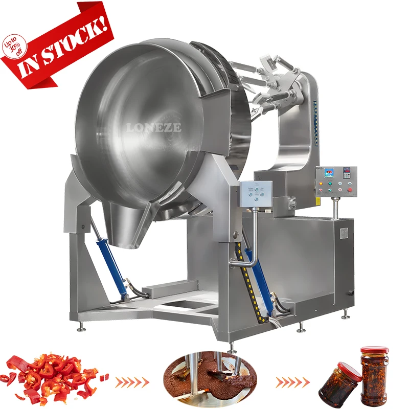 Automatically Control Mixing Speed Caramel Chili Sauce Cassava Flour Industrial Large Cooking Mixer Machine With Stirring