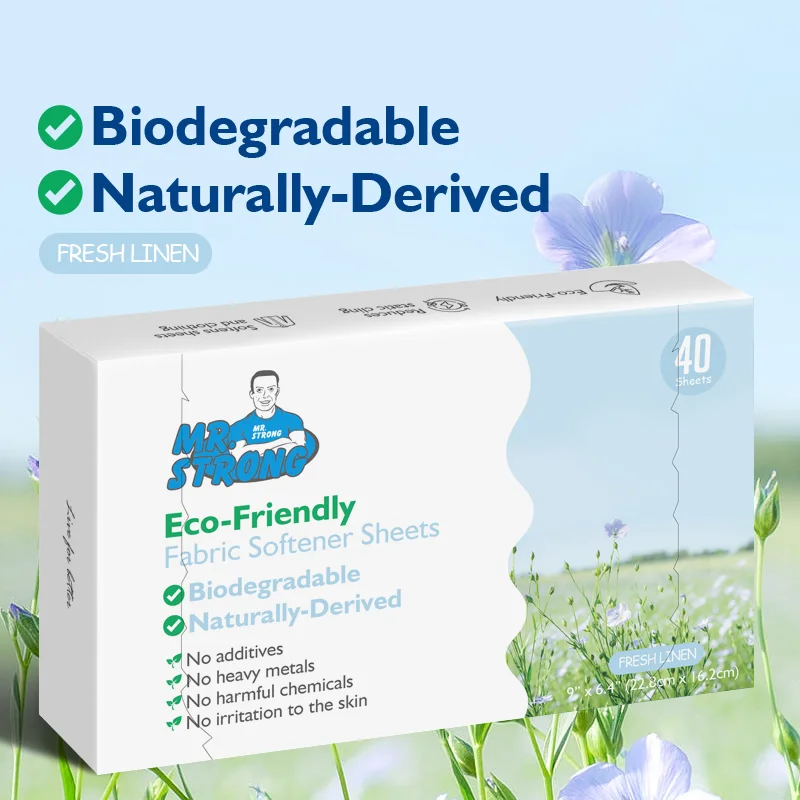 Eco Friendly Fabric Softener Sheets Plant Based Formula Tumble Dryer ...