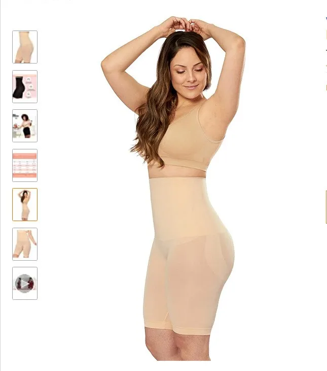 Women Shapewear High Waist Shorts Tummy Slimming Body Shaper Waist Trainer Butt Lifter Seamless Flat Belly Panties Weight Loss