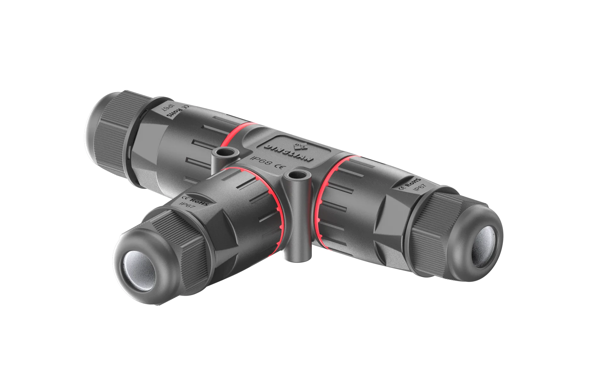 M20 Nylon 2 Pin Waterproof Connector Ip68 Low Voltage T Type Quick