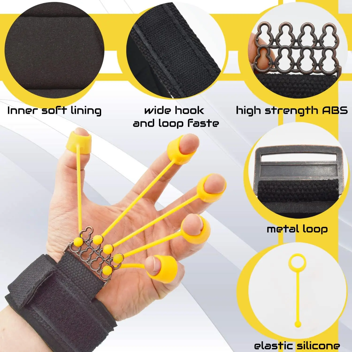 Renforceur Préhension Doigts Silicone - Balle Exercice Force Main Avant-Bras Musiciens Grimpeurs
