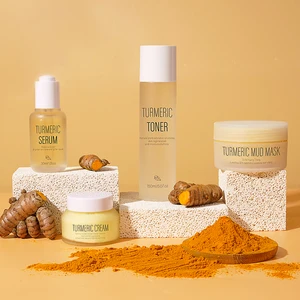 Private Label Turmeric Extract Organic Natural Lightening Turmeric Skin Care Set Rejuvenating Set for Whitening