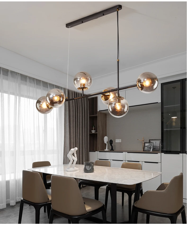 modern style creative glass shade imple round Hanging Lamp Chandelier Pendant Light