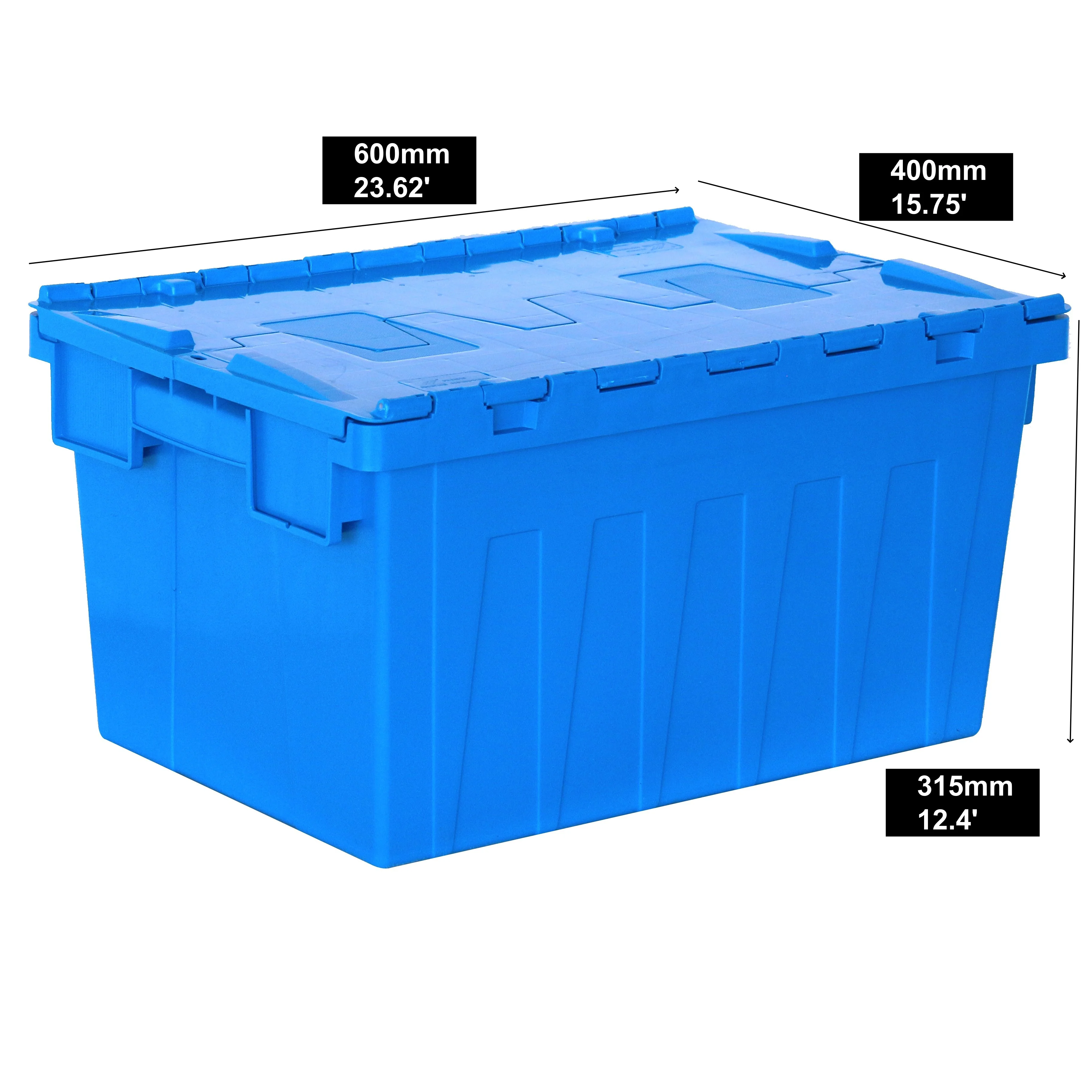 Stack and Nest PP Plastic Handling Crate Transportable Storage Box for Egg Tomato Seafood Feature Stackable and Nestable