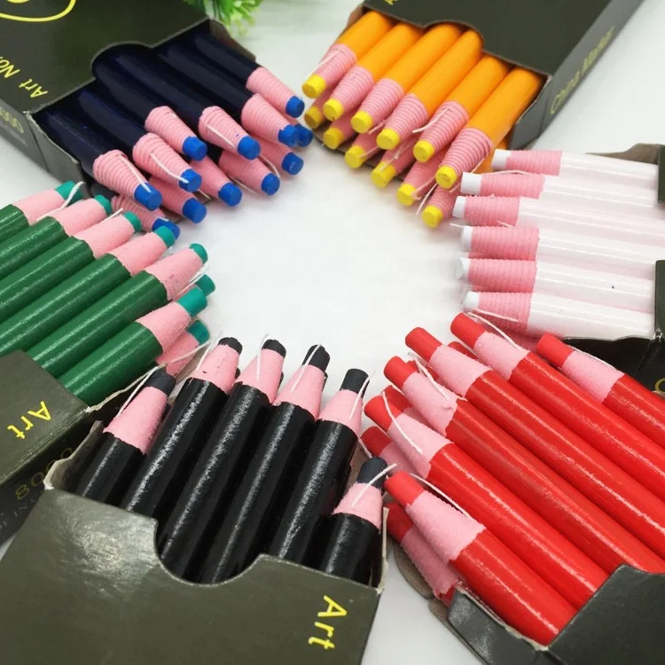 12pcs/box  Microblading Cosmetics Crayon Colors Pencils Peel-off China Marker / Grease Pencil /Roll Wax Pencil/ Marking Pen,Wood