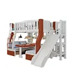 Brown + White (bunk bed with ladder cabinet)