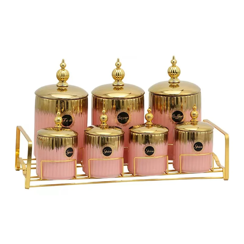 Seasoning Box Stackable High Quality Seasoning Jar Storage Seasoning Box With Lid Porcelain ...