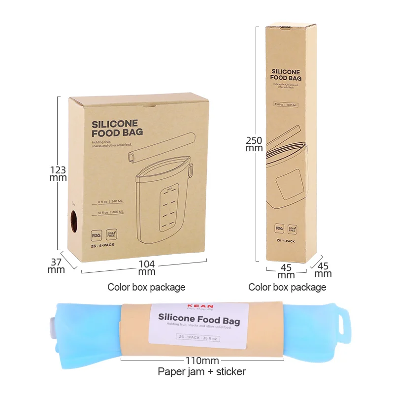 Frshkeeping Zip Ziploc Top Waterproof Reusable Kids Breast Milk Cooler Silicone Food Storage