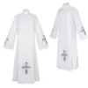 Robe de prêtre à croix blanche et bleue