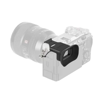 For SMALLRIG A7CII A7CR Camera Viewfinder Eyecup Soft Silicone Eye Cup Small Lanyard Improves Shooting Stability Action