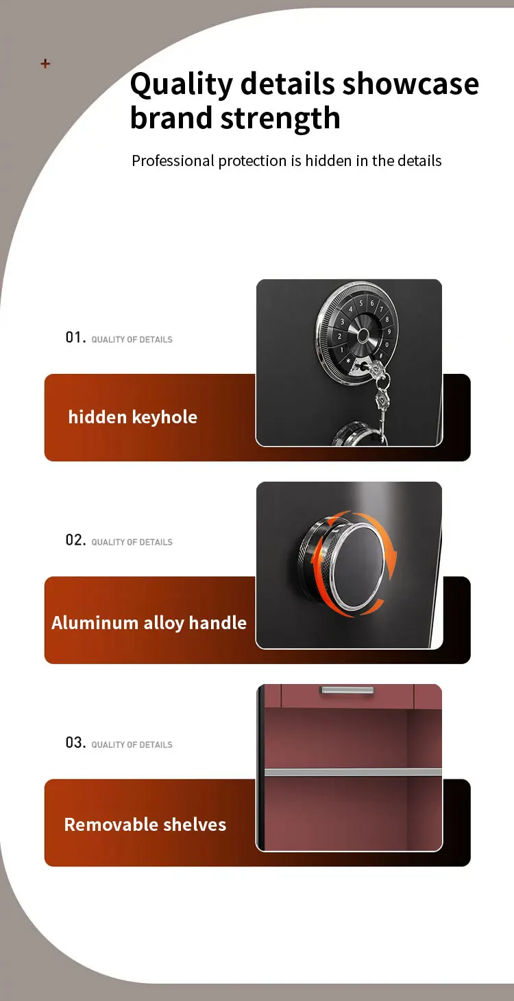 product ceqsafe face recognition biometrics wifi smart electronic tuya app wifi safe box for house hotel home-13