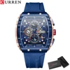 4 rose blu con scatola omaggio