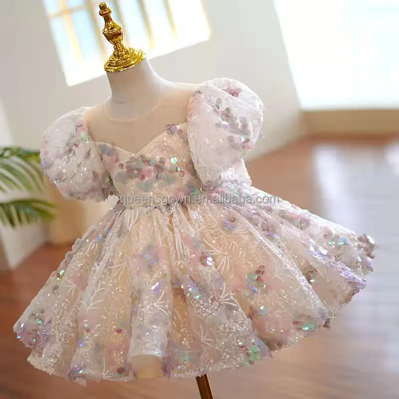 QUEENSGOWN Colourful Baby Girls Dresses - Perfect for Weddings