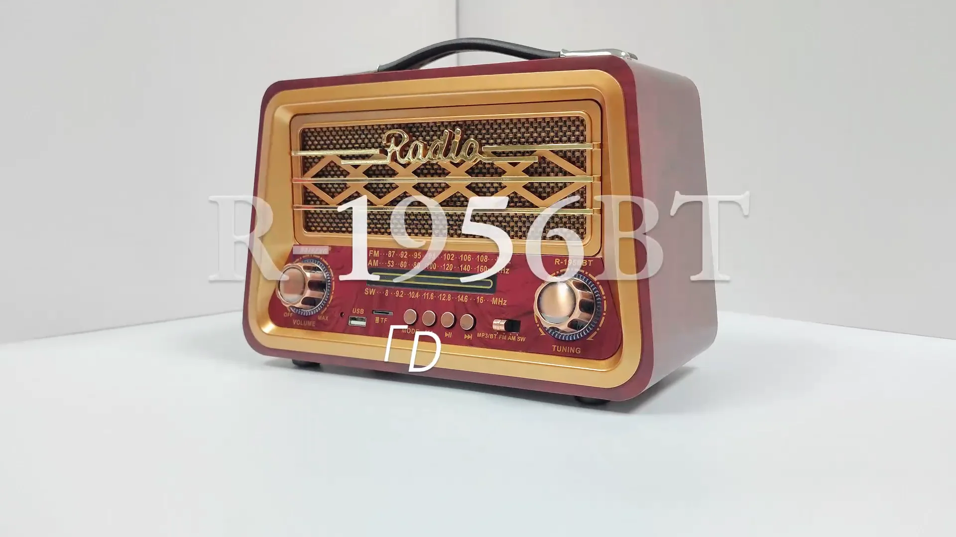 Hot Selling Raiseng Wooden Retro Usb Radio R-1956bt Rechargeable Old ...