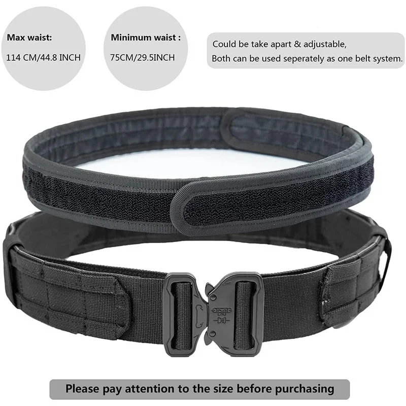 High Density Material Tactical Belt High Duty Tactical Duty Belts Sport Enthusiasts Utility Belt with Accessories Pouches