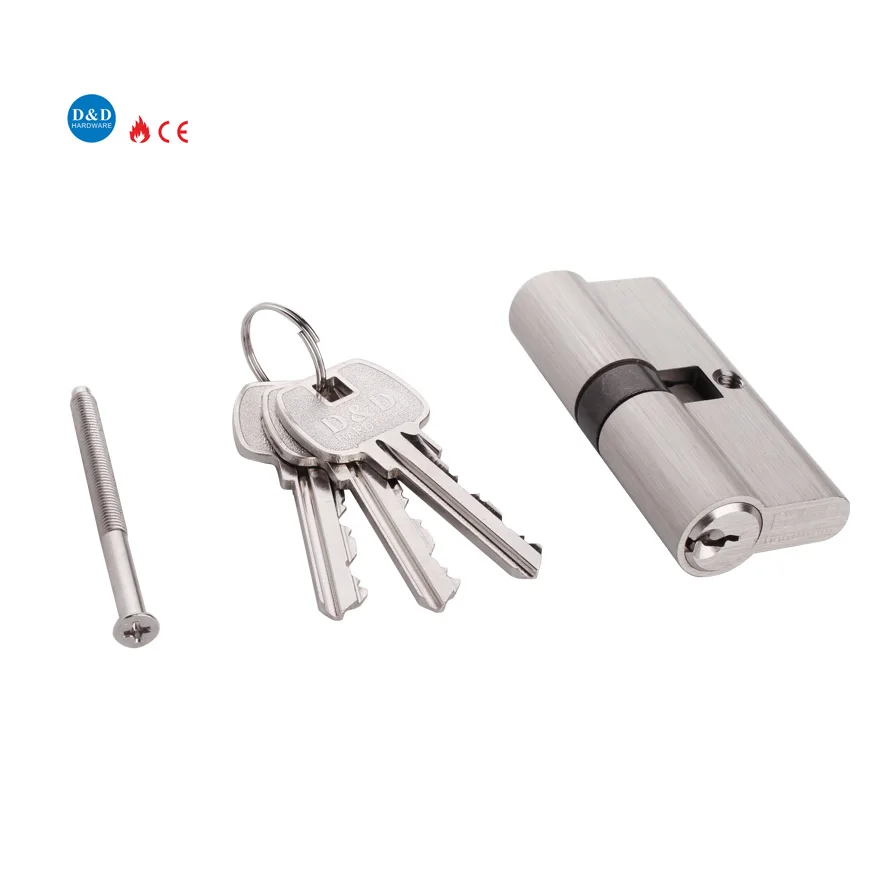 Euro Profile High Security 60/65/70/80 mm 6-Pins Brass Master Key Double Lock Door Cylinder