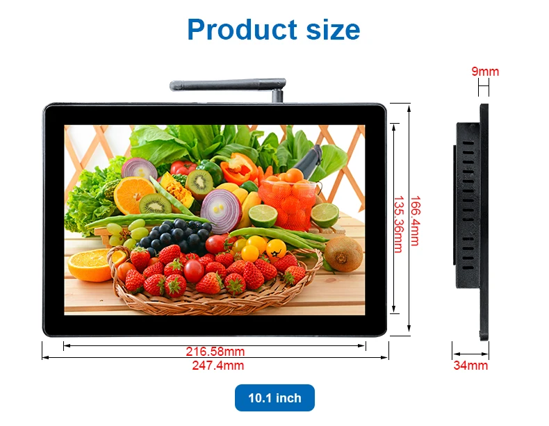 Small Size All In One Computers Indoor Wall Mount Capacitive LCD Touch Screen Window System Industrial Computer