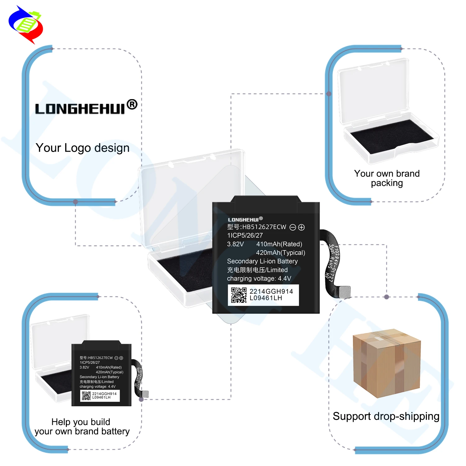Batteria Di Ricambio PL542524GH Per Amazfit GTR 2 / GTR 2e – Modello A1951