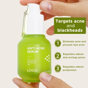 Oem Odm Bha Aha Evens Skin Tone Moisturizer Brightening Acne-Fighting Serum Salicylic Acid Face Serum for Acne Prone Skin