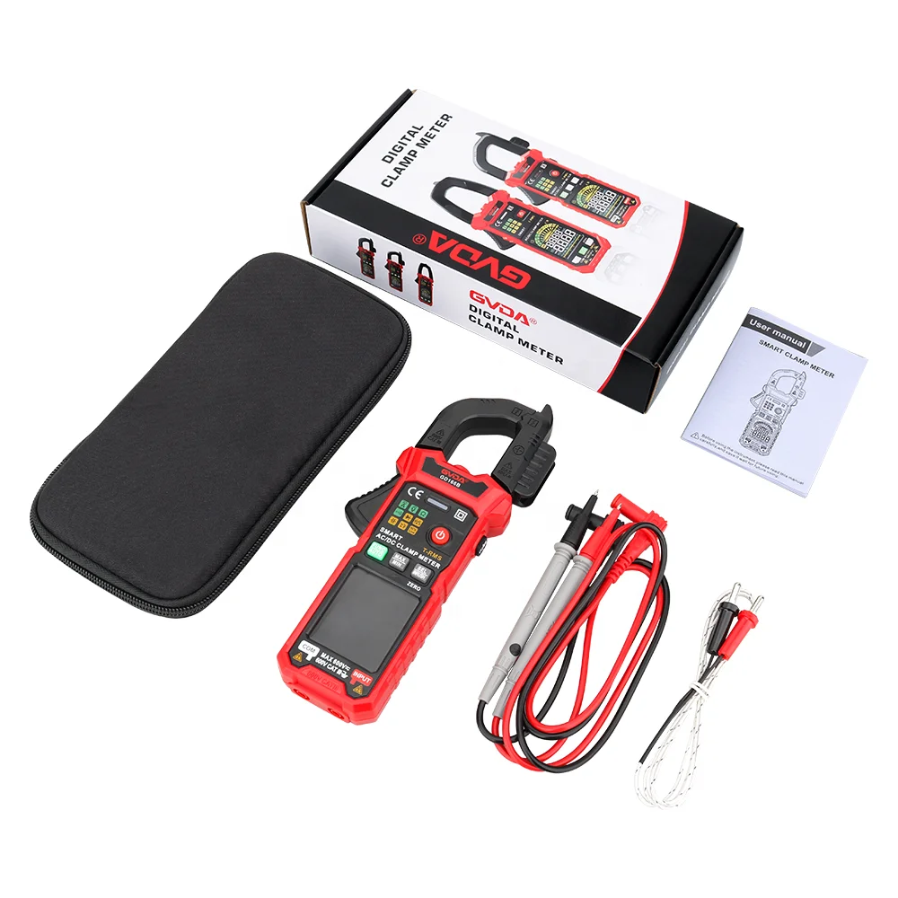 GVDA Digital Clamp Meter AC/DC True MS Multimeter Anto-Ranging Tester Current Clamp Digital Ammeter Clamp Meter
