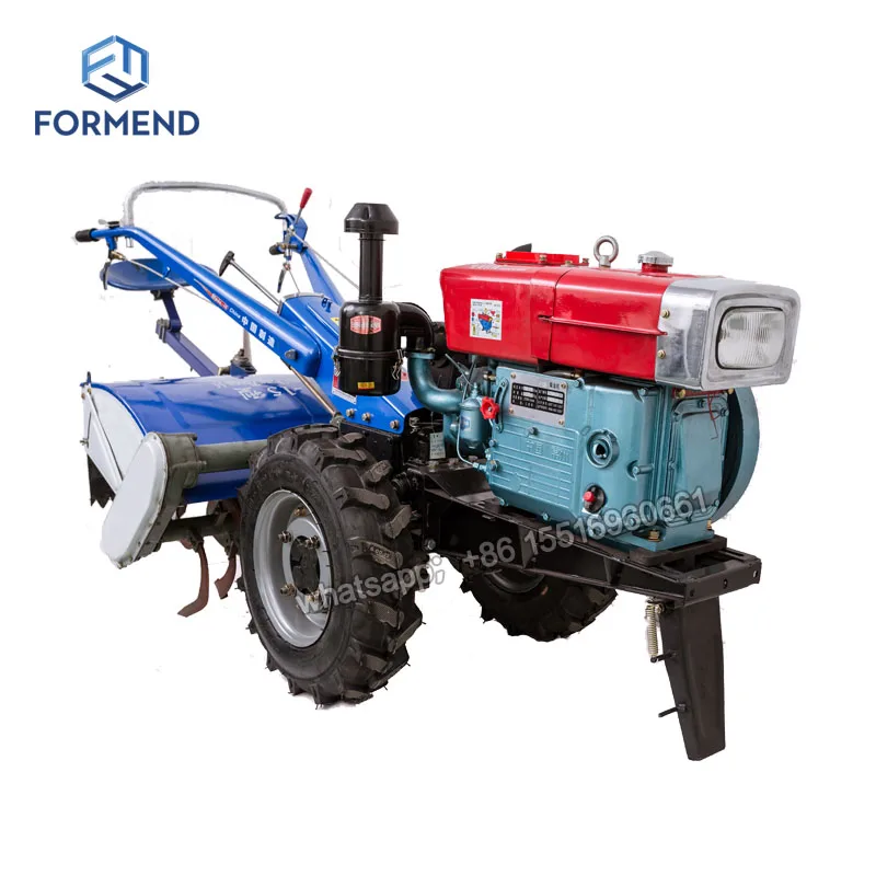 Single Axle Two Wheel Hand Held Walking Tractor 15HP