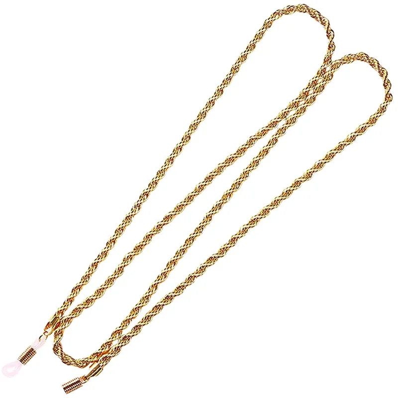 Цепочки для солнцезащитных стекол с золотым и серебряным покрытием металлический модный держатель маскировки лица аксессуары