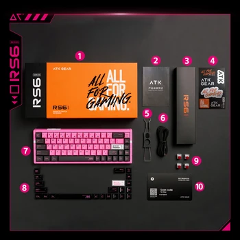 【新品未開封】ATK RS6 Ultra Sakura TTC万磁王軸 ATK RS6 Series - Ultra CNC Aluminum 8K Low Latency PBT Keycaps