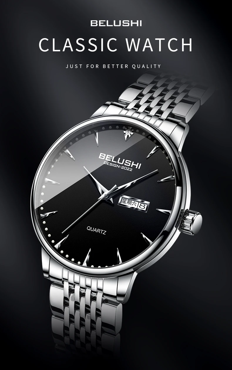 BELUSHI montre pour hommes Top marque montre à Quartz Design Simple montre-bracelet étanche Relogio Feminino