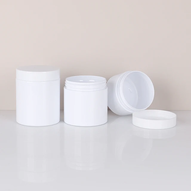 High Quality PET Plastic Powder Container Cosmetics Cream Jar 50ml 80ml 100ml 120ml 150ml 200ml 250ml