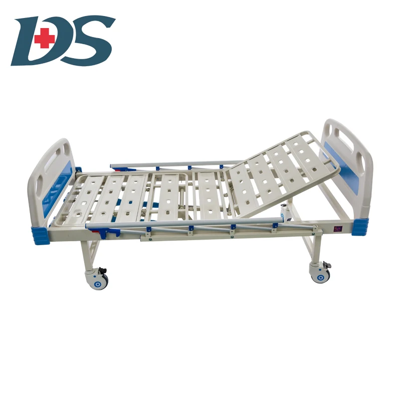 Nursing Medical Patient Bed Multi Function Two Crank Manual Hospital Bed