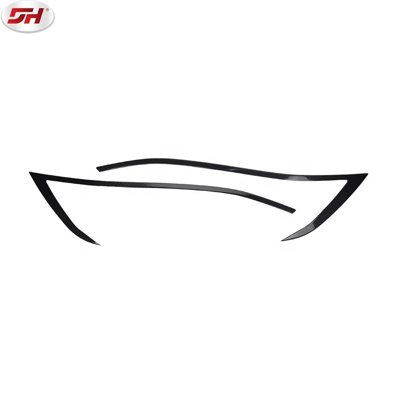 carbon fiber rear compartment cover Car headlights eyebrow for Tesla model S 2014-2017