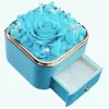 Rose Gold necklace+Light Blue+card