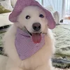 Purple plaid triangle scarf