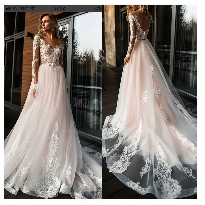 Fa143 Elegant Lace Wedding Dress 2022 ...