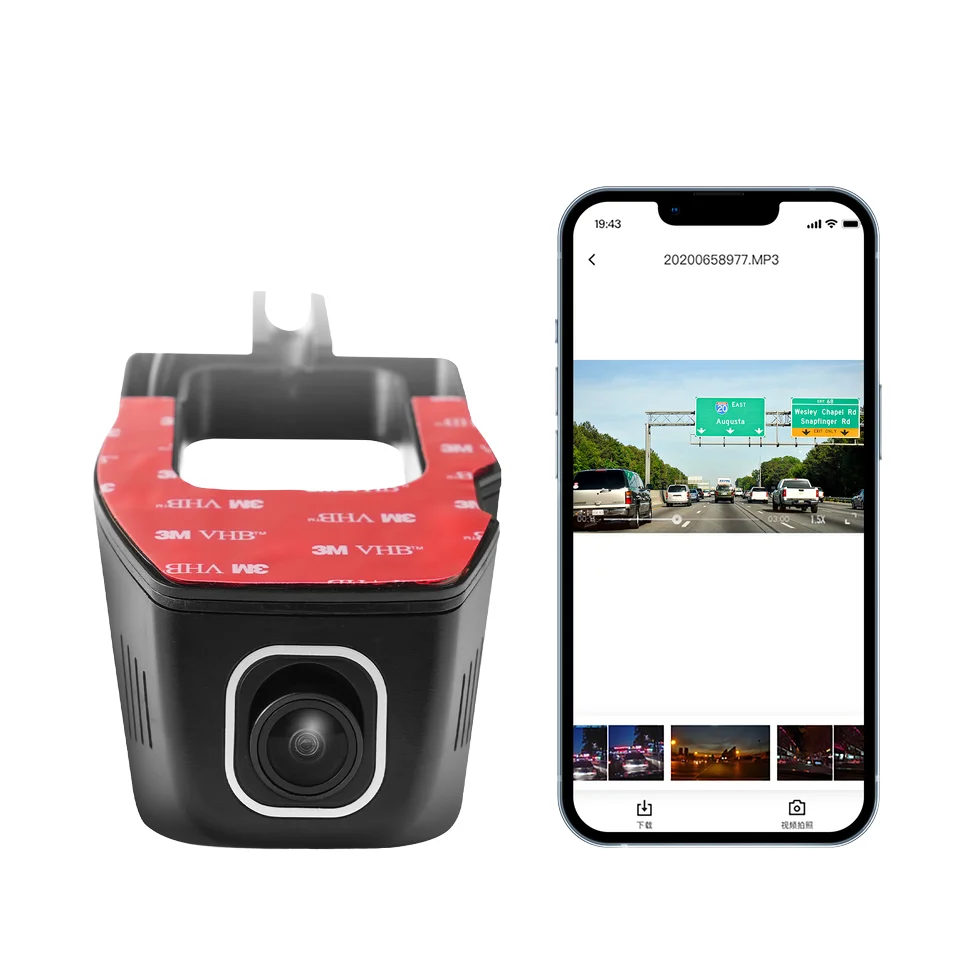 4K Dual Lens ADAS Car DVR Reverse Rear View Mirror A5 Model 135 Degree Dash Cam Recorder Black Android Screen Ford Toyota Cars