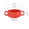 Taza pequeña para sopa de doble asa - Rojo mandarina