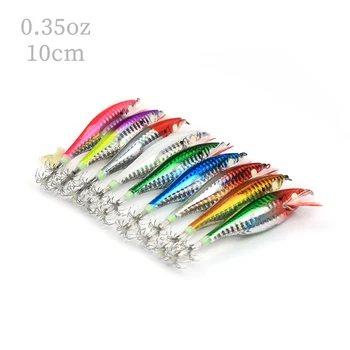 Cheery Luminous ABS Octopus Fishing Wobbler Colorful Artificial Glow Shrimp Squid Jigs for Ocean Boat Fishing – Metal Jig – view 2