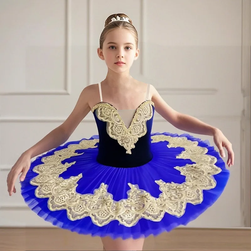Professional Ballet Tutu Girls Kids Women Adult Red Blue Chinoiserie Ballet  Costume Stage Wear Swan Lake Dance Ballerina Costume