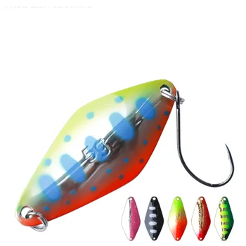 Pure Copper Color Horse Mouth Sequins DUO Submerged Luya Iron Plate Bait Artificial Hard Bait Perch Bass Bare White Striped – Hard Lure – view 2