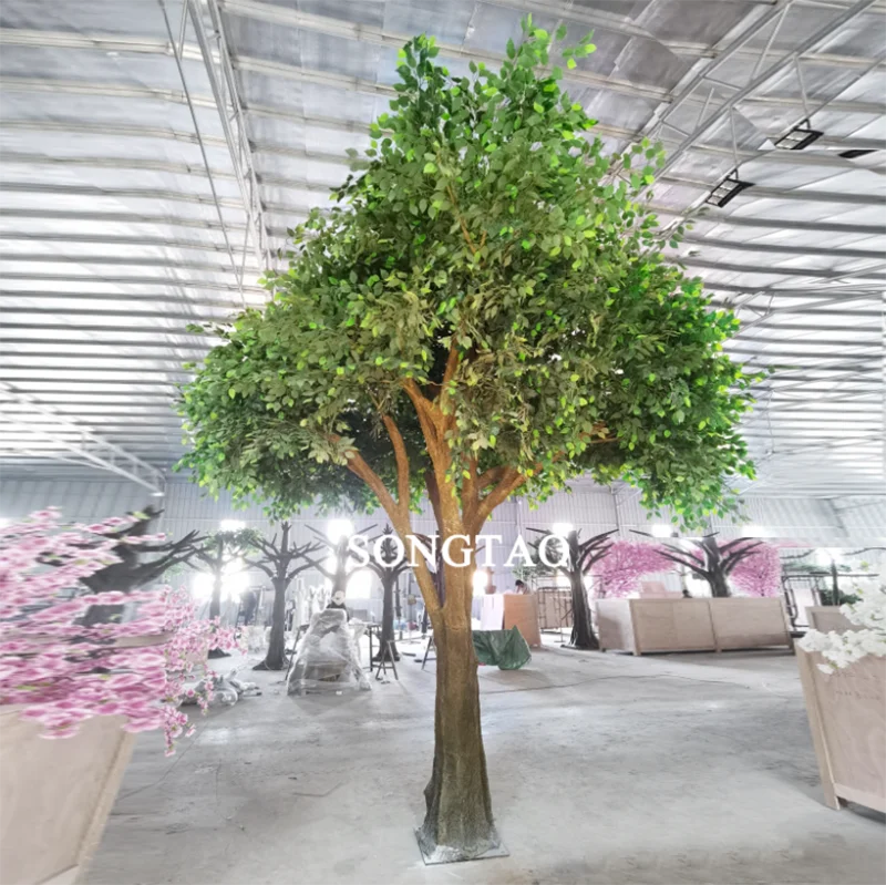 6 Meter Large Green Artificial White Theme Park Ficus Tree Artificial